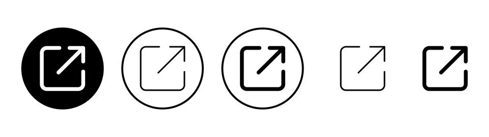External link icon vector. link sign and symbol. hyperlink symbol Illustrazione stock