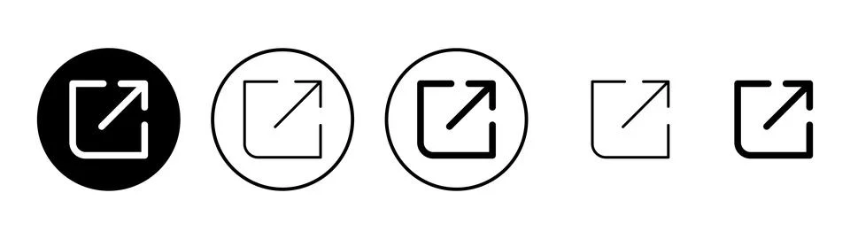 External link icon vector. link sign and symbol. hyperlink symbol Illustrazione stock