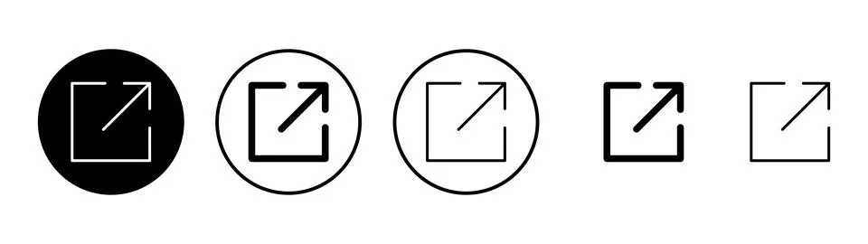 External link icon vector. link sign and symbol. hyperlink symbol Stockillustratie