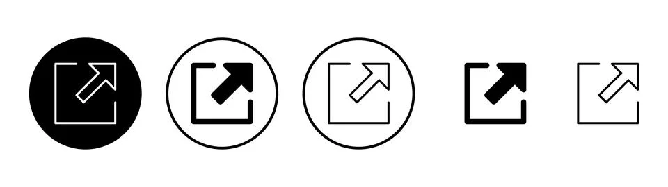 External link icon vector. link sign and symbol. hyperlink symbol Stock Illustration