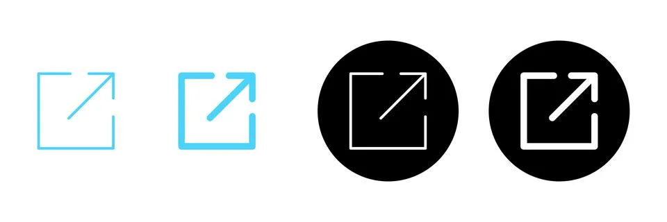 External link icon vector. link sign and symbol. hyperlink symbol Stock Illustration