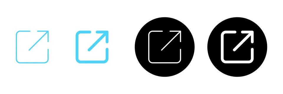 External link icon vector. link sign and symbol. hyperlink symbol Stock Illustration