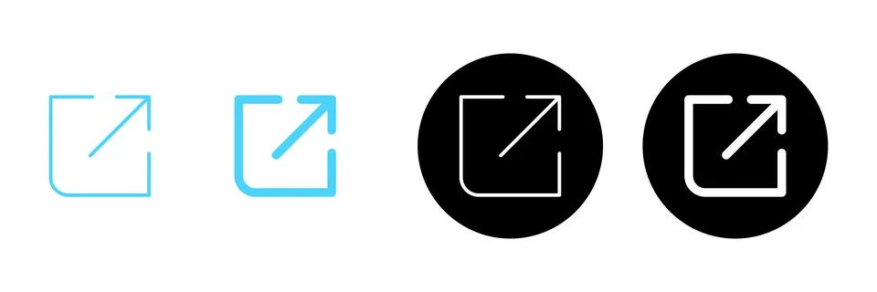 External link icon vector. link sign and symbol. hyperlink symbol Stock Illustration