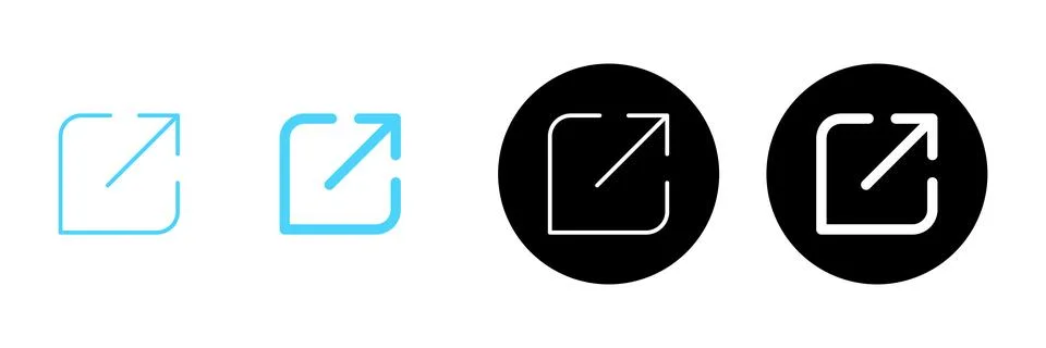 External link icon vector. link sign and symbol. hyperlink symbol Stock Illustration