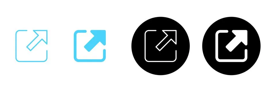 External link icon vector. link sign and symbol. hyperlink symbol Stock Illustration