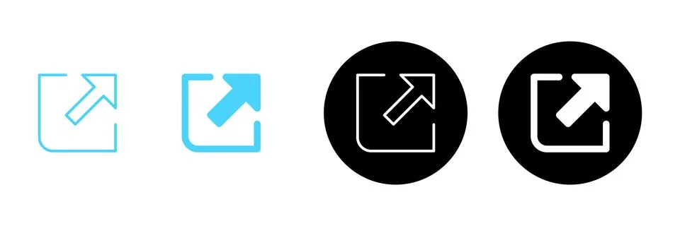 External link icon vector. link sign and symbol. hyperlink symbol Stock Illustration