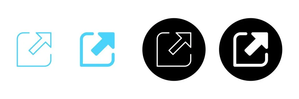 External link icon vector. link sign and symbol. hyperlink symbol Stock Illustration