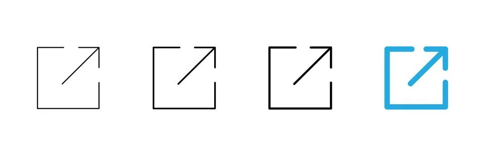External link icon vector. link sign and symbol. hyperlink symbol Stock Illustration