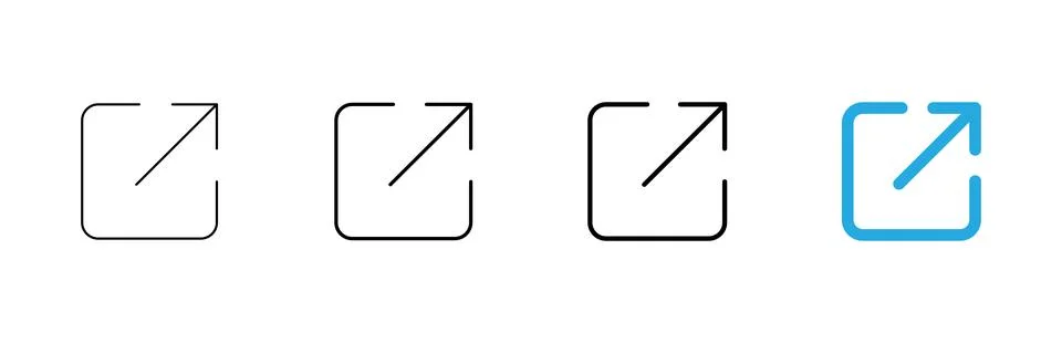 External link icon vector. link sign and symbol. hyperlink symbol Stock Illustration