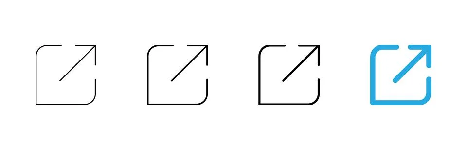 External link icon vector. link sign and symbol. hyperlink symbol Stock Illustration