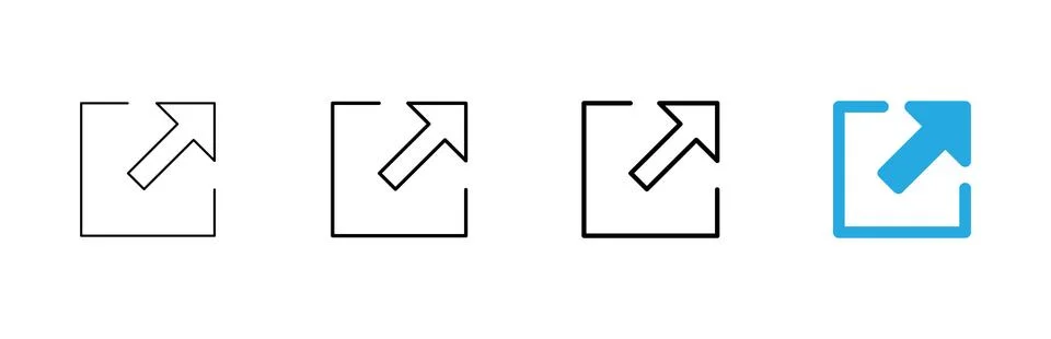 External link icon vector. link sign and symbol. hyperlink symbol Stock Illustration