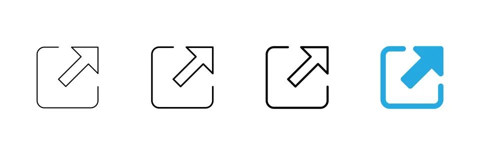 External link icon vector. link sign and symbol. hyperlink symbol Stock Illustration