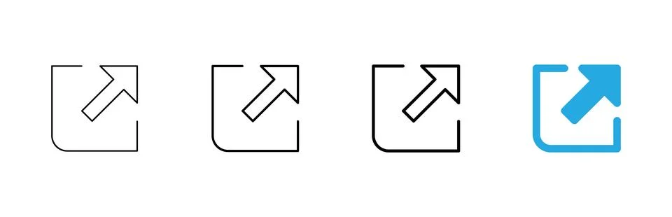 External link icon vector. link sign and symbol. hyperlink symbol Stock Illustration