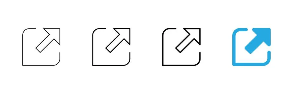 External link icon vector. link sign and symbol. hyperlink symbol Stock Illustration