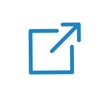 External Link Icon w arrow showing leaving the app to visit an external websi Stock Illustration