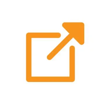 External Link Icon w box and arrow - UI or UX icon Stock Illustration