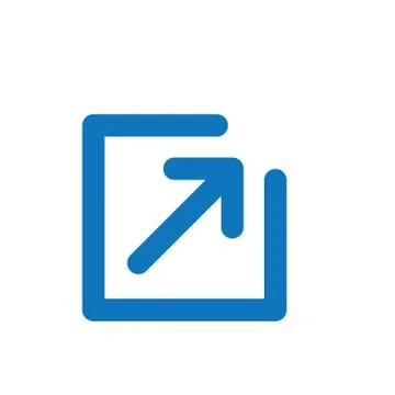 External Link Icon w box and arrow - UI or UX icon Stock Illustration