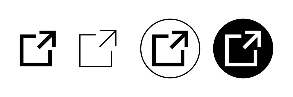 External link icons set. link sign and symbol. hyperlink symbol Stock Illustration