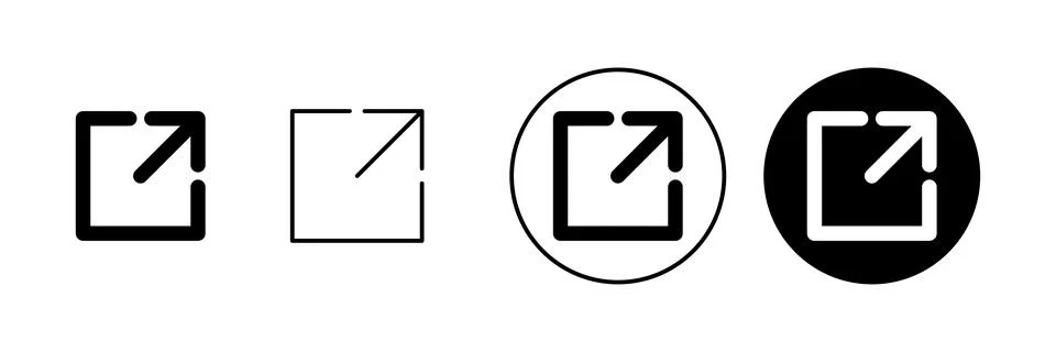 External link icons set. link sign and symbol. hyperlink symbol Stock Illustration