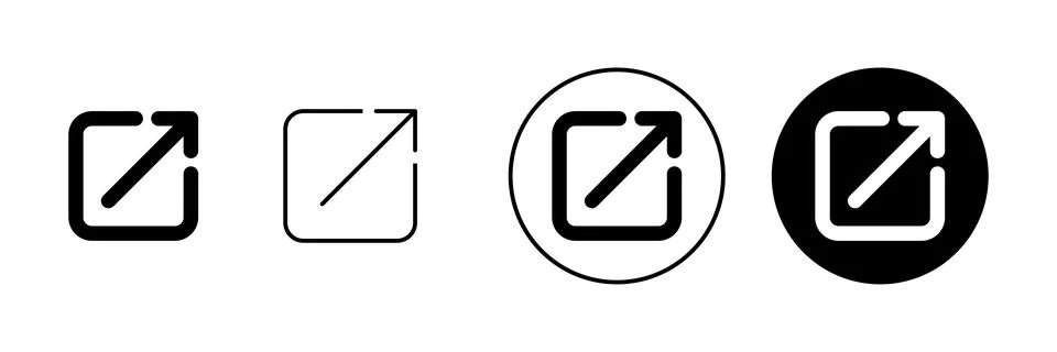 External link icons set. link sign and symbol. hyperlink symbol Stock Illustration