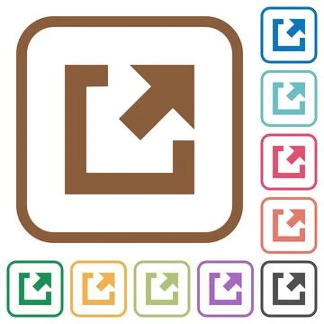 External link simple icons Stock Illustration