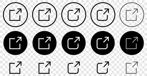 External link symbol set. Hyperlink chain symbol Stock Illustration