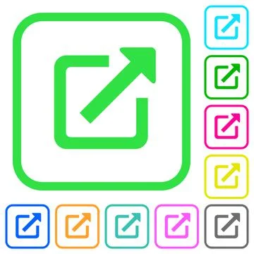 External link vivid colored flat icons Stock Illustration