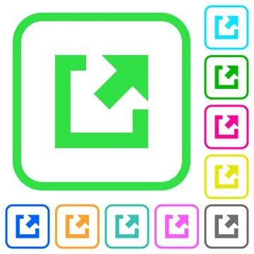 External link vivid colored flat icons Stock Illustration