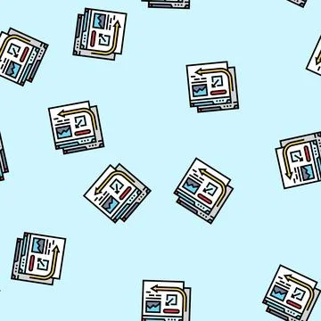 External linking seo vector seamless pattern Ilustración de archivo