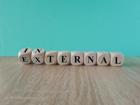 External or internal symbol. Stock-Fotos