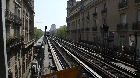 External Parisian subway Stock Footage 43574827
