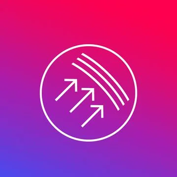 External pressure icon, linear Stock Illustration