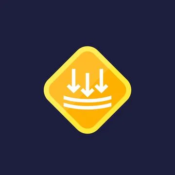 External pressure vector icon, sign Stock Illustration