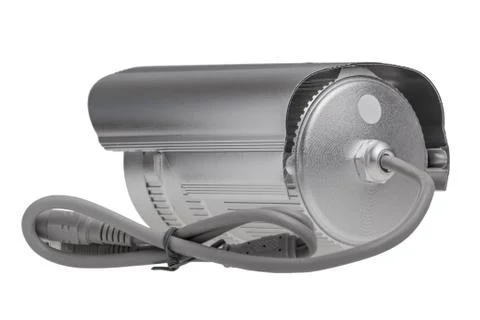 External security surveillance camera with night vision LED backlight Stock Photos