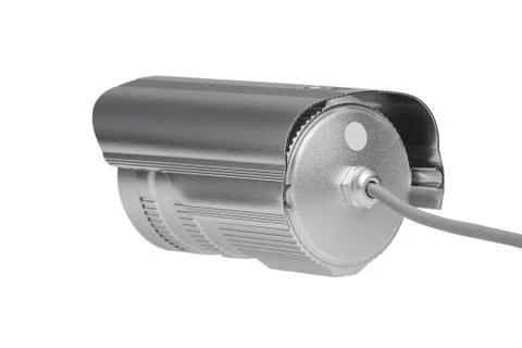 External security surveillance camera with night vision LED backlight Stock Photos