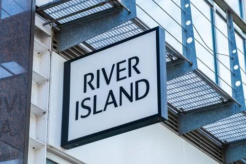 External signage of River Island, a UK clothing retailer Stock Photos