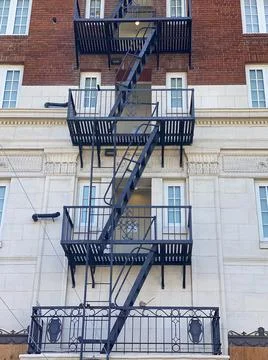 External staircase on the building Stock Photos