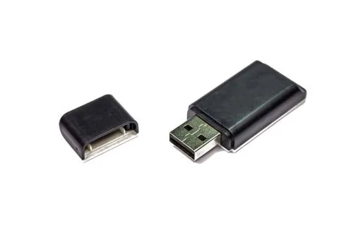 External USB multi card reader isolated on white Stock Photos