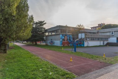 External view of school Foto stock