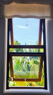 External view through two windows Stock Photos