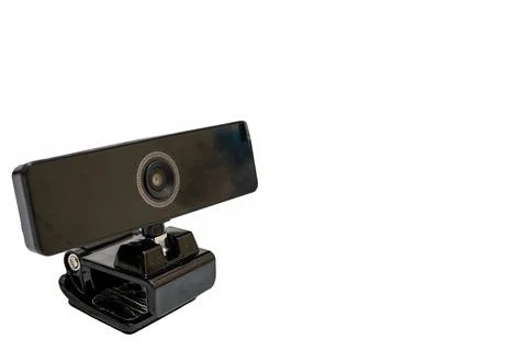 External webcam with high definition resolution for a desktop monitor Stock Photos