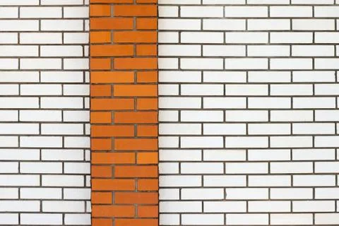 External white brick wall background Stock Photos