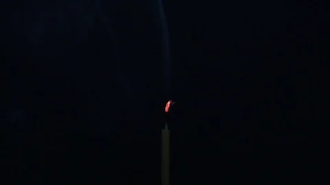 Extinct candle and smoke 스톡 동영상 78417437