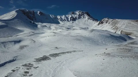 An extinct volcano Erciyas in Turkey Stock Footage 125161048
