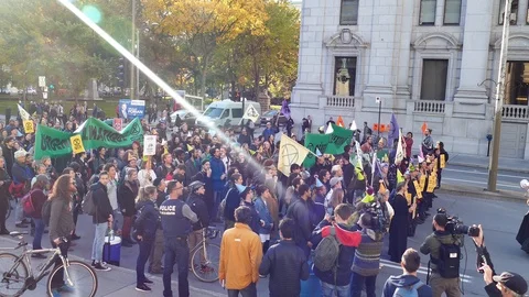 Extinction Rebellion demonstration Stock Footage 120004380