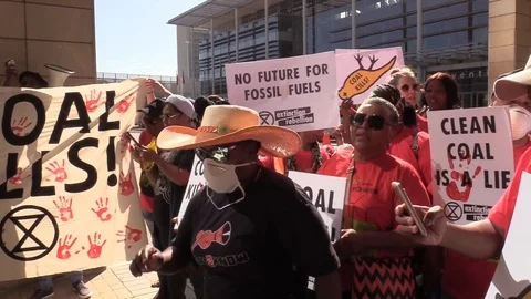 Extinction Rebellion protests outside coal conference Video stock 124341686