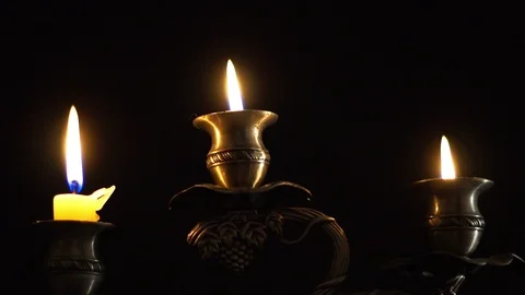 To extinguish a candle Stock Footage 101366573