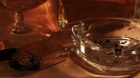 Extinguish a cigar Stock Footage 8520765