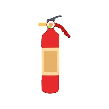 Extinguish fire extinguisher cartoon vector illustration Stock Illustration