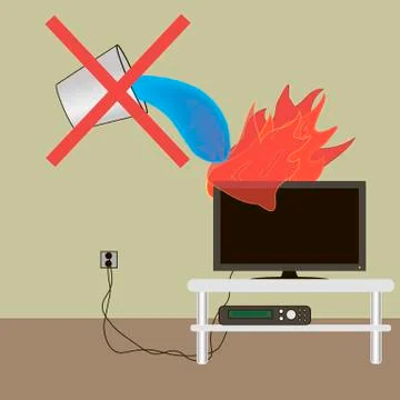 Extinguish the fire Stock Illustration